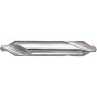 DRILLCO Combined Centre Drill & Countersink, #1, 3/64" Small Diameter, 1/8" Large Diameter, High Speed Steel Helyx Safety & Industrial Supplies