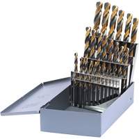 DRILLCO Metric Jobber Length Drill Bit Set, 25 Pieces, High Speed Steel Helyx Safety & Industrial Supplies