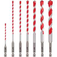 Large Shockwave Hammer Drill Bit Kit, 7 Pieces, Carbide Helyx Safety & Industrial Supplies