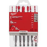 Large Shockwave Hammer Drill Bit Kit, 7 Pieces, Carbide Helyx Safety & Industrial Supplies