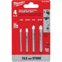 Natural Stone Bit Set, 4 Pieces, Carbide Helyx Safety & Industrial Supplies