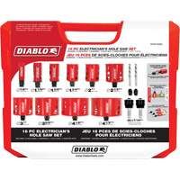 Ensemble de scie-cloche bim&eacute;tallique pour &eacute;lectricien, 16 morceaux Helyx Safety & Industrial Supplies
