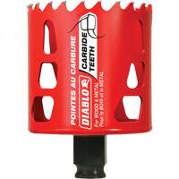 Scie cloche pour bois et m&eacute;tal, 2-5/8", Profondeur de la coupe 2-3/8", Carbure Helyx Safety & Industrial Supplies