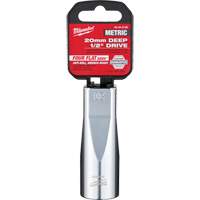 Metric Socket with Four Flat Sides, 20 mm, 1/2" Drive, 6 Points, Deep Helyx Safety & Industrial Supplies