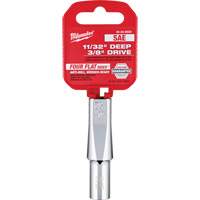 SAE Socket with Four Flat Sides, 11/32", 3/8" Drive, 6 Points, Deep Helyx Safety & Industrial Supplies