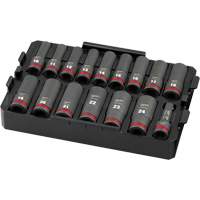 Shockwave Impact Duty Packout Socket Set, 16 Pcs, Impact, 1/2" Drive Size, Deep Helyx Safety & Industrial Supplies