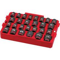 Shockwave Impact Duty Packout Socket Set, 27 Pcs, Impact, 1/2" Drive Size Helyx Safety & Industrial Supplies