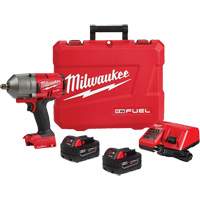 Ensemble de cl&eacute; &agrave; chocs &agrave; couple &eacute;lev&eacute; M18 Fuel avec One-Key &agrave; d&eacute;tente &agrave; broche, 18 V, Mandrin 1/2" Helyx Safety & Industrial Supplies
