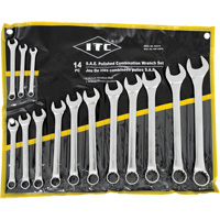 ICW-14PS Polished Wrench Set, Combination, 14 Pieces, Imperial Helyx Safety & Industrial Supplies