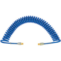 APUB-1425 Recoil Air Hose with Swivel Fittings & Protective Spring, Air, 1/4" ID x 25' L, Polyurethane Helyx Safety & Industrial Supplies