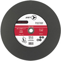 Meule &agrave; tronçonner Power Abrasive A36R, 14" x 3/32", Arbre de 1", Type 1, 4400 Tr/min Helyx Safety & Industrial Supplies