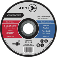 Meule &agrave; tronçonner PowerPlus ZX46HP, 7" x 1/16", Arbre de 7/8", Type 1, 8500 Tr/min Helyx Safety & Industrial Supplies