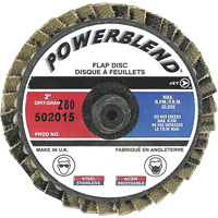 Disque &agrave; feuillets PowerBlend Roll-On, 2" x Type R, Grain Z80 Helyx Safety & Industrial Supplies