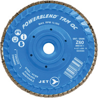 Disque &agrave; feuillets PowerBlend TRM QC ajustable, 4-1/2" x 5/8"-11, Type 27, Grain Z60, Alumine de zirconium Helyx Safety & Industrial Supplies