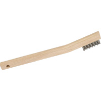 3MHSS Mini Wire Scratch Brush, Stainless Steel, 3 x 7 Wire Rows, 7-3/4" Long Helyx Safety & Industrial Supplies