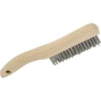 4SHSS Hand Scratch Brushes, Stainless Steel, 4 x 16 Wire Rows, 10" Long Helyx Safety & Industrial Supplies