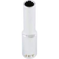 Douille chrom&eacute;e, 8 mm, Prise 1/4", 12 pans, Profond Helyx Safety & Industrial Supplies