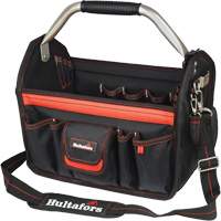 Porte-outils de 14" &agrave; dessus ouvert, Polyester balistique, Noir/Rouge Helyx Safety & Industrial Supplies