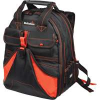 Sac &agrave; dos &agrave; outils de luxe, Noir/Rouge, Balistique/Polyester Helyx Safety & Industrial Supplies