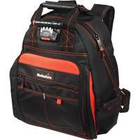 Sac &agrave; dos &agrave; outils &eacute;clair&eacute;, Noir/Rouge, Balistique/Polyester Helyx Safety & Industrial Supplies