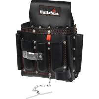 Pochette pour outils d'&eacute;lectricien, Cuir, 8 pochettes, Noir Helyx Safety & Industrial Supplies
