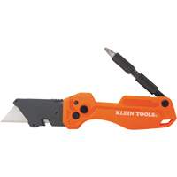 Couteau utilitaire pliant avec tournevis &agrave; douille, 1" lame, lame en Acier, poign&eacute;e en Plastique Helyx Safety & Industrial Supplies