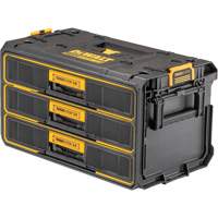ToughSystem&reg; 2.0 Three-Drawer Unit, 21-4/5" x 12-3/10" x 12-3/5", Black/Yellow Helyx Safety & Industrial Supplies