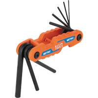 Compact Folding Hex Key Set, 8 Pcs., Metric Helyx Safety & Industrial Supplies