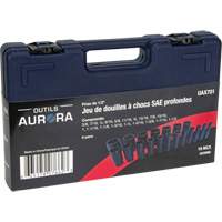 Jeu de douilles SAE, 19 Mcx, Chocs, Prise de 1/2", Profond Helyx Safety & Industrial Supplies