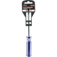 Blue Transparent Striped Slotted Screwdriver, 3/16" Tip, Round, Plastic Handle Helyx Safety & Industrial Supplies