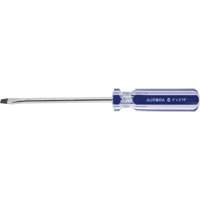 Blue Transparent Striped Slotted Screwdriver, 3/16" Tip, Round, Plastic Handle Helyx Safety & Industrial Supplies