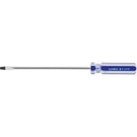 Blue Transparent Striped Slotted Screwdriver, 3/16" Tip, Round, Plastic Handle Helyx Safety & Industrial Supplies
