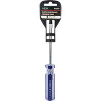 Blue Transparent Striped Slotted Screwdriver, 1/4" Tip, Round, Plastic Handle Helyx Safety & Industrial Supplies