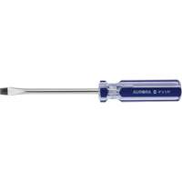 Blue Transparent Striped Slotted Screwdriver, 1/4" Tip, Round, Plastic Handle Helyx Safety & Industrial Supplies