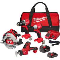 Trousse combin&eacute;e 4 outils, Lithium-ion, 18 V Helyx Safety & Industrial Supplies