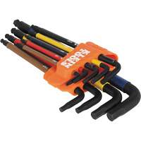 Jeu de cl&eacute; hex de style L extra longues et chromocod&eacute;es avec support, 9 mcx, Imp&eacute;rial Helyx Safety & Industrial Supplies