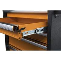 Armoire roulante pour outils s&eacute;rie GSX, 6 tiroirs, 36" la x 18-1/5" p x 37-2/5" h, Noir/Orange Helyx Safety & Industrial Supplies