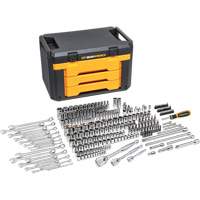 Jeu d'outils pour m&eacute;canicien &agrave; 6 pans dans boîte de rangement &agrave; trois tiroirs Helyx Safety & Industrial Supplies