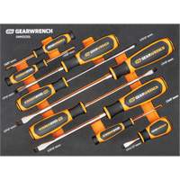 Jeu de tournevis bimat&eacute;riau &agrave; fente dans un plateau de rangement en mousse, 9 m Helyx Safety & Industrial Supplies
