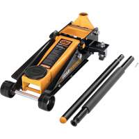Heavy-Duty Floor Jack, 3 Ton(s) Capacity, 5-1/4" Lowered, 18-1/4" Raised, Manual Hydraulic Helyx Safety & Industrial Supplies