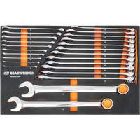 Jeu de cl&eacute;s mixtes m&eacute;triques et longues &agrave; 12 pans dans un plateau de rangement en mousse, Ouverte, 24 morceaux, M&eacute;trique Helyx Safety & Industrial Supplies