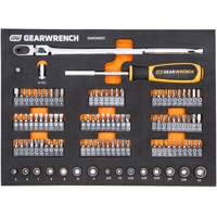 Jeu d'outils &agrave; t&ecirc;te &eacute;troite pour m&eacute;canicien dans un plateau de rangement en mousse Helyx Safety & Industrial Supplies