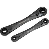 X6 4-in-1 Black Oxide Spline Ratcheting SAE Wrench Set, 2 Pieces, Imperial Helyx Safety & Industrial Supplies