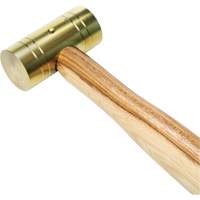 Marteau en laiton avec manche en noyer, Poids de la t&ecirc;te 1 lb, 11" lo Helyx Safety & Industrial Supplies