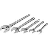 Jeu de cl&eacute;s chrom&eacute;es, Ajustable, 5 morceaux, Imp&eacute;rial et m&eacute;trique Helyx Safety & Industrial Supplies
