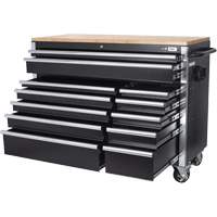 HDRC5212 Armoire mobile de s&eacute;rie HD, 12 tiroirs, 51-1/4" la x 21" p x 40-3/10" h, Noir Helyx Safety & Industrial Supplies