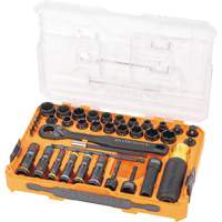 Jeu complet de douilles &agrave; chocs ouvertes & basculantes KNECT, 39 Mcx, Chocs Helyx Safety & Industrial Supplies