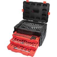 Jeu d'outils manuels pour m&eacute;canicien 1/4", 3/8" & 1/2" avec mallette de transport &agrave; 3 tiroirs Helyx Safety & Industrial Supplies