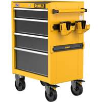 Coffre &agrave; outil roulant robuste, 4 tiroirs, 26" la x Jaune Helyx Safety & Industrial Supplies