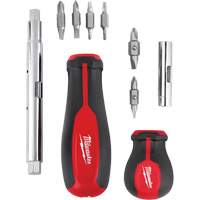 11-in-1 Multi-Bit Screwdriver & 6-in-1 Stubby Multi-Bit Screwdriver Set, 3"/9-4/5" L, Cushion Grip Handle Helyx Safety & Industrial Supplies